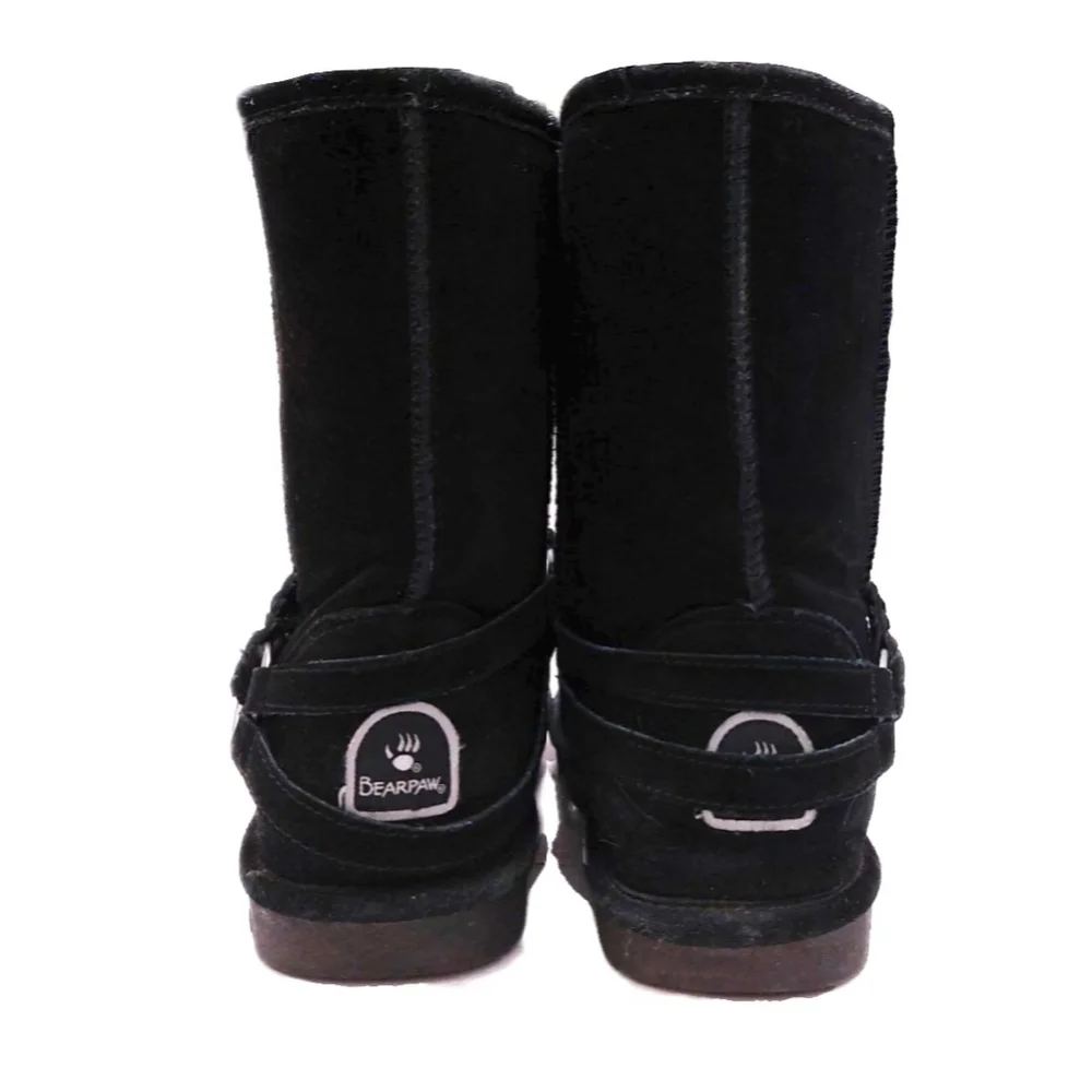 Bearpaw Womens 9M Black Adele Suede Pull On Boots - Picture 6 of 10